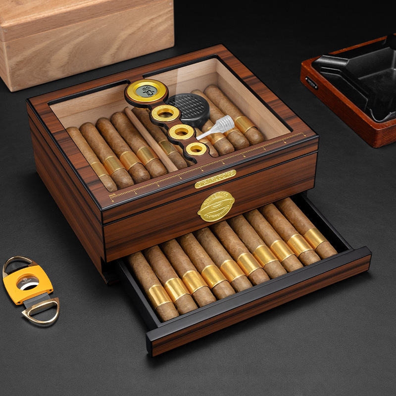 Luxury Gift Set - 고급 수제 시더우드 시가 휴미더 박스,