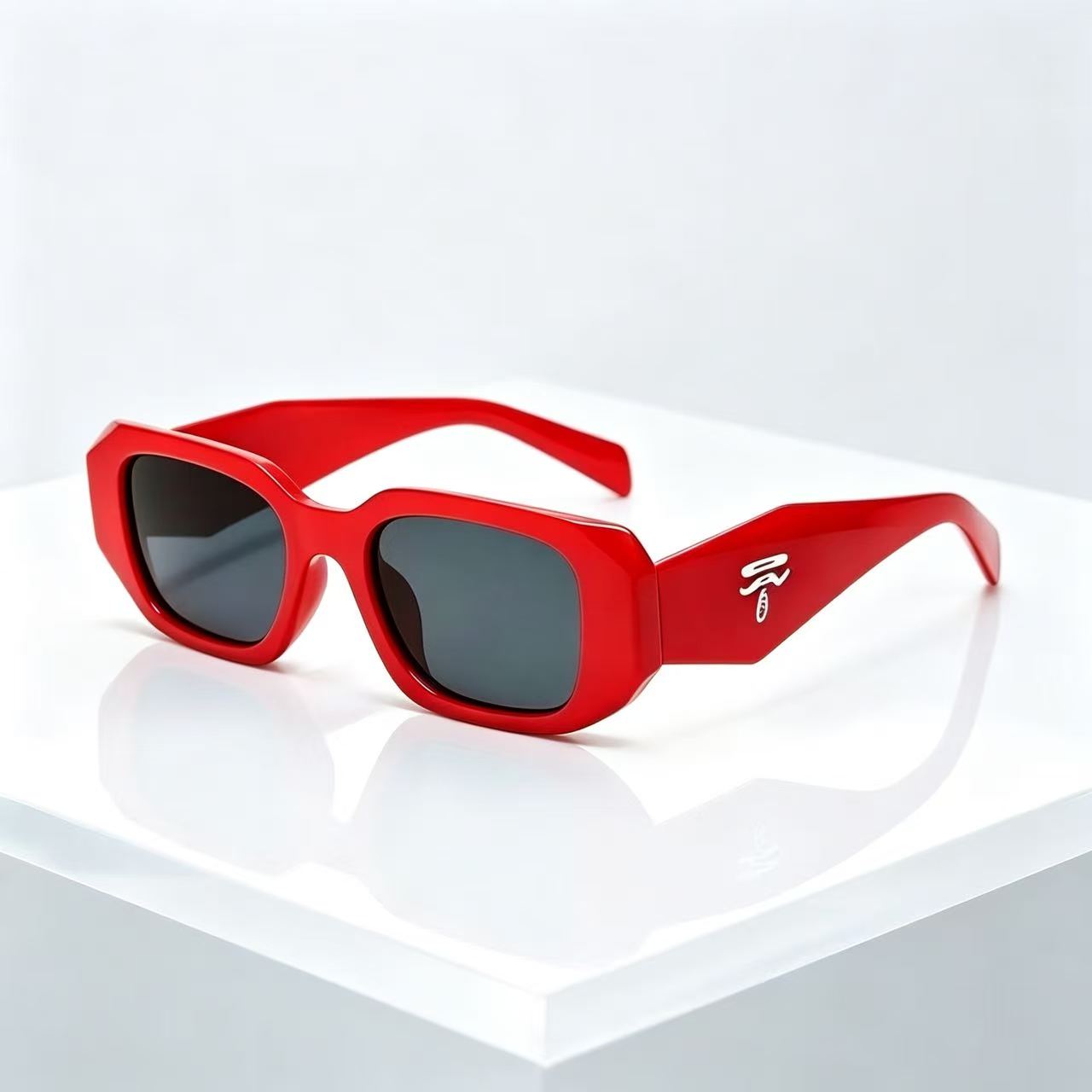 Designer Sunglasses - 빈티지 스타일의 사각형 선글라스, 남녀 공용,