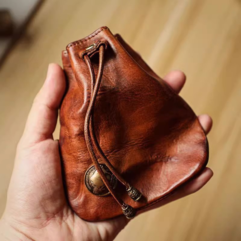 Leather Wallet Men - 일본식 정품 부드러운 가죽 지갑 미니