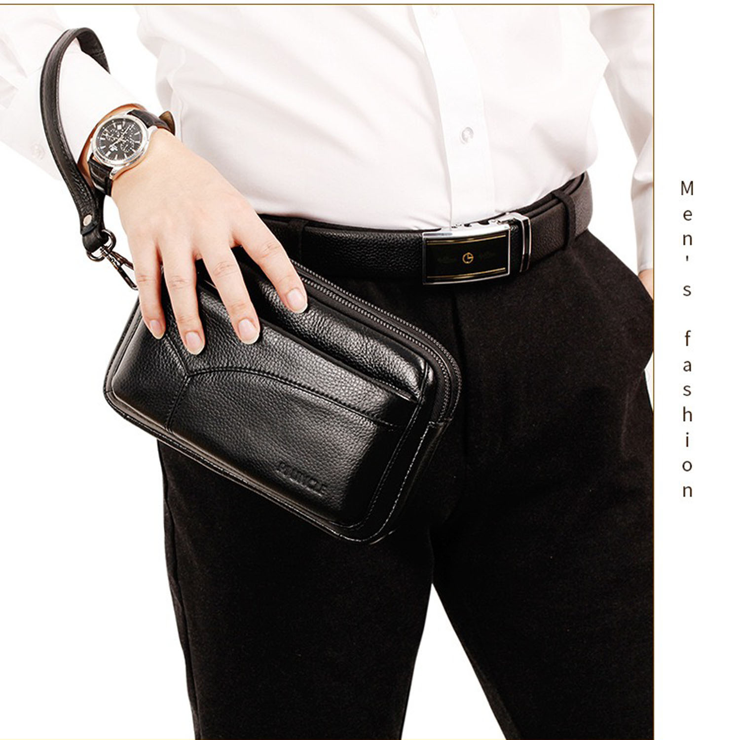 Leather Wallet Men - 남성용 정품 가죽 패션 비즈니스 클러치