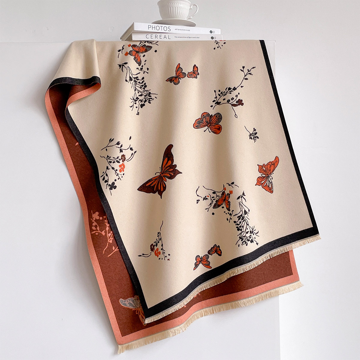 여성용 인조 캐시미어 스카프 프린지 장식 두꺼운 따뜻한 - Cashmere Scarf 리뷰 및 가격