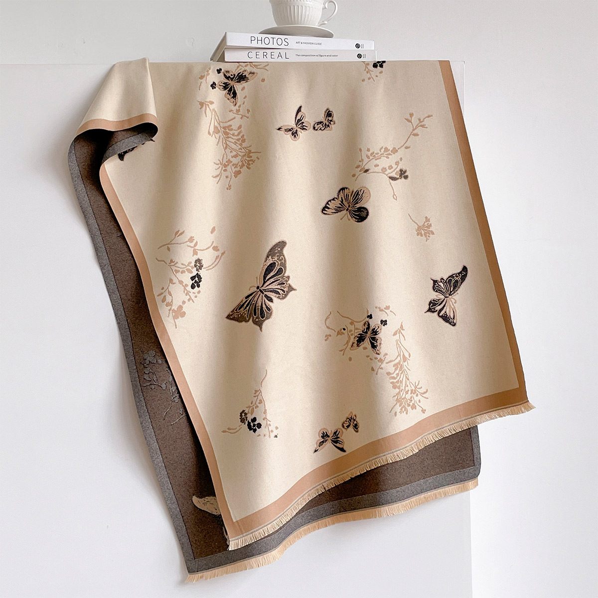 여성용 인조 캐시미어 스카프 프린지 장식 두꺼운 따뜻한 - Cashmere Scarf 리뷰 및 가격