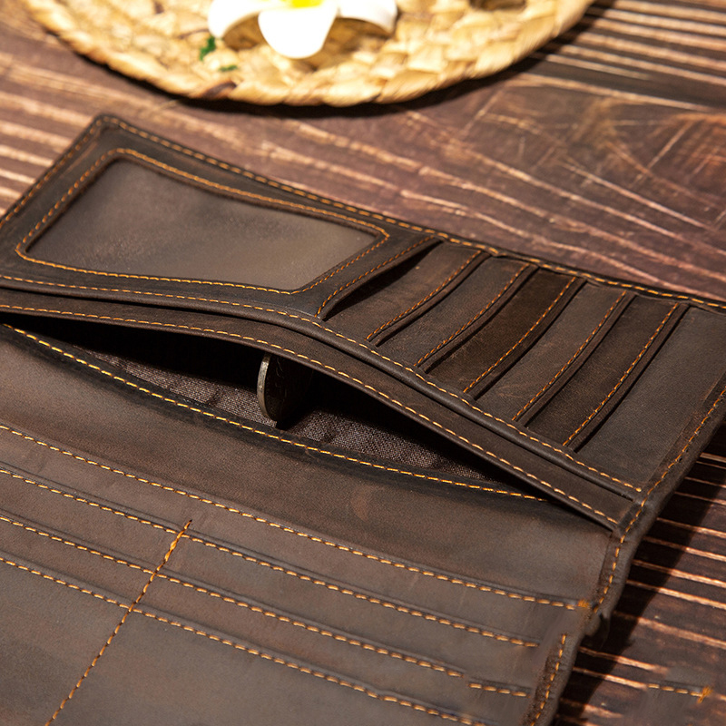 남성용 정품 가죽 장지갑 명함 지갑 1층 소가죽 빈티지 - Leather Wallet Men 리뷰 및 가격