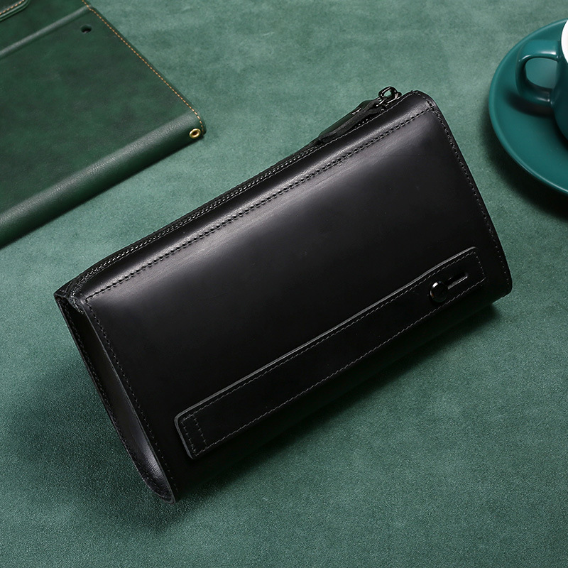 남성용 클러치 롱 핸드백 비즈니스 빈티지 소가죽 남성용 - Leather Wallet Men 리뷰 및 가격