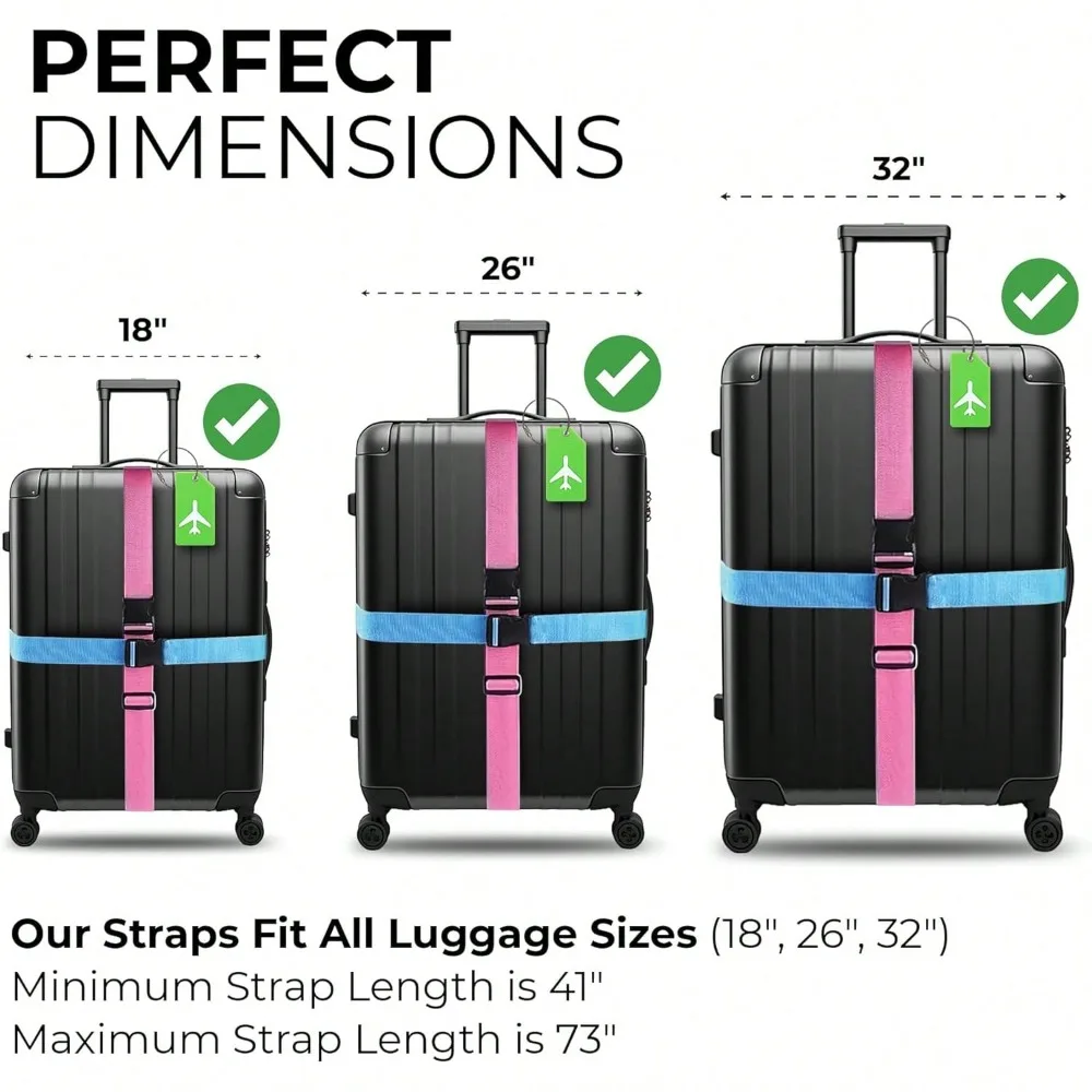 여행용 수하물 스트랩 세트와 수하물 태그 다양한 색상의 - Travel Luggage Set 리뷰 및 가격