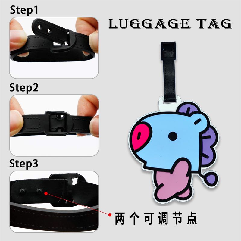 BT21 만화 귀여운 키체인 카와이 유니섹스 수하물 태 - Travel Luggage Set 리뷰 및 가격