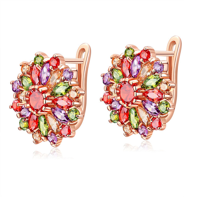 천연 크리스탈 꽃 귀걸이, 진짜 보석 조각, 빈티지 디 - Gold Plated Jewelry 리뷰 및 가격