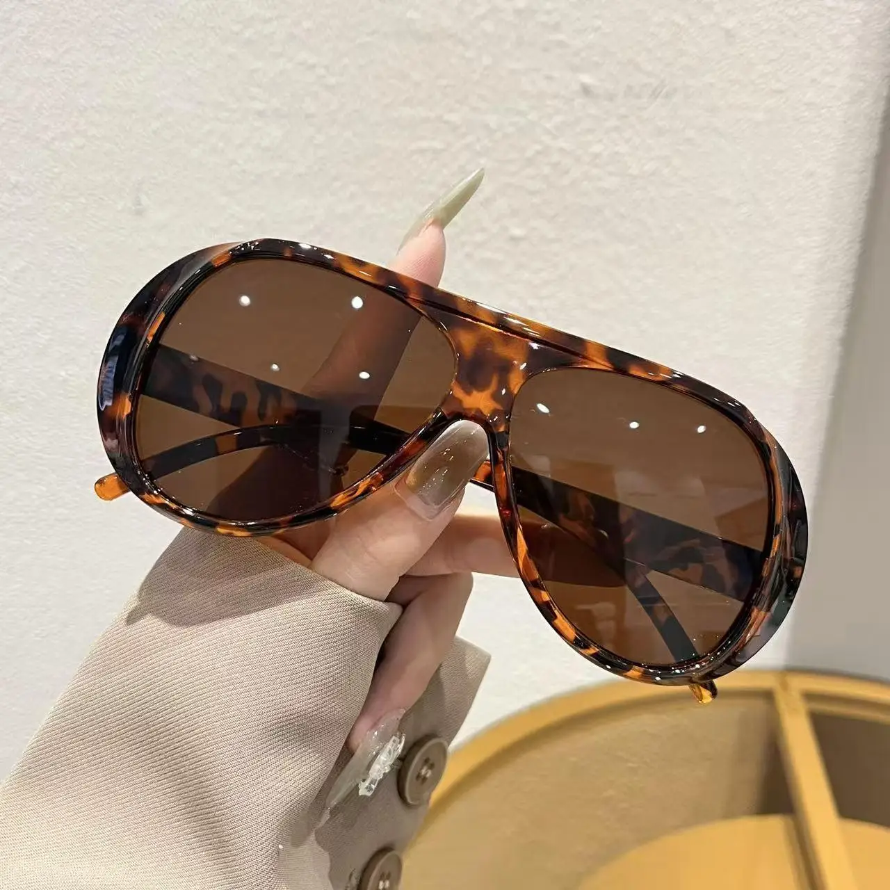 오버사이즈 선글라스 여성 패션 럭셔리 빅 프레임 일체형 - Sunglasses Uv400 리뷰 및 가격