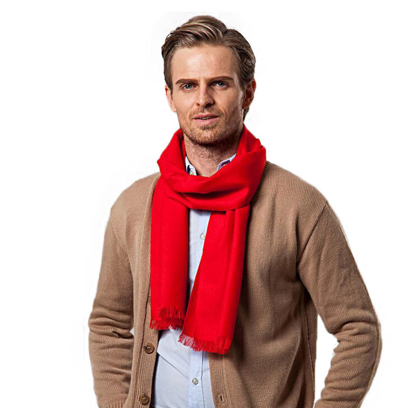 남성용 단색 레드 스카프, 럭셔리 브랜드 디자이너 스타 - Cashmere Scarf 리뷰 및 가격