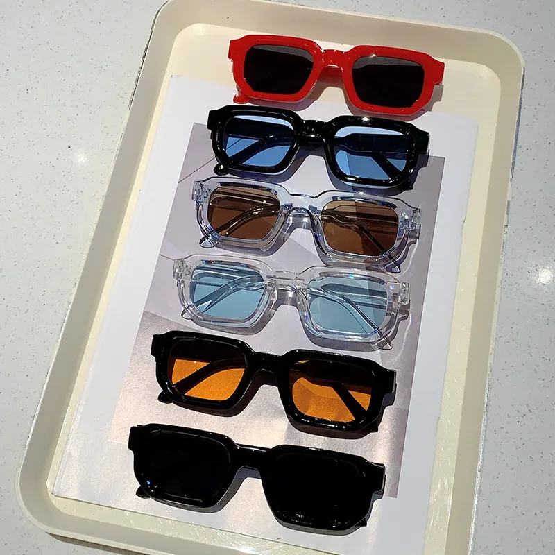 빈티지 직사각형 프레임 선글라스 야외 남성 선글라스 럭 - Designer Sunglasses 리뷰 및 가격
