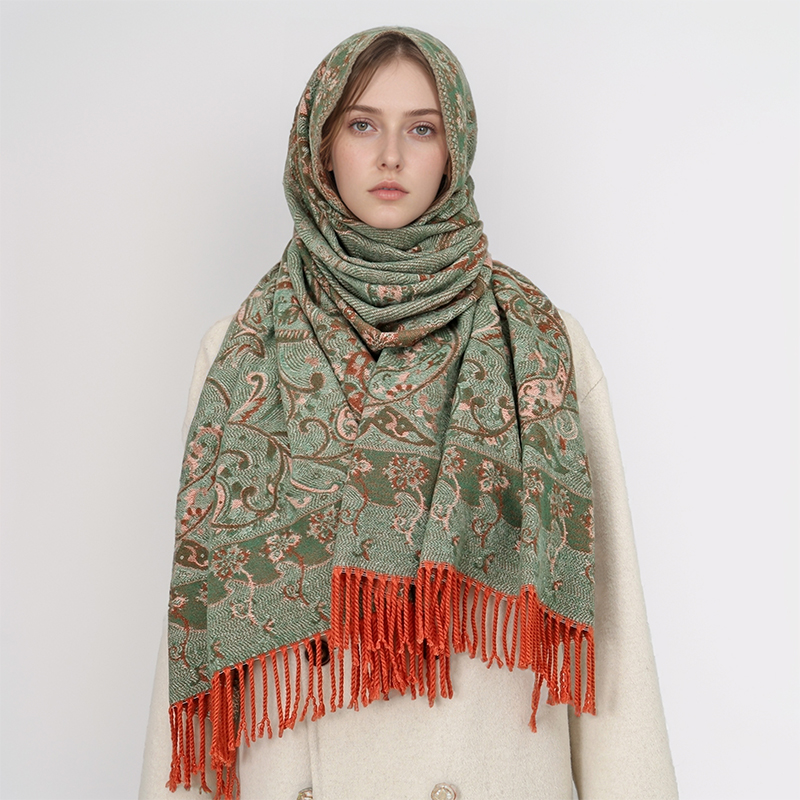 2024 패션 민족 스타일 여성 페이즐리 자카드 스카프 - Cashmere Scarf 리뷰 및 가격