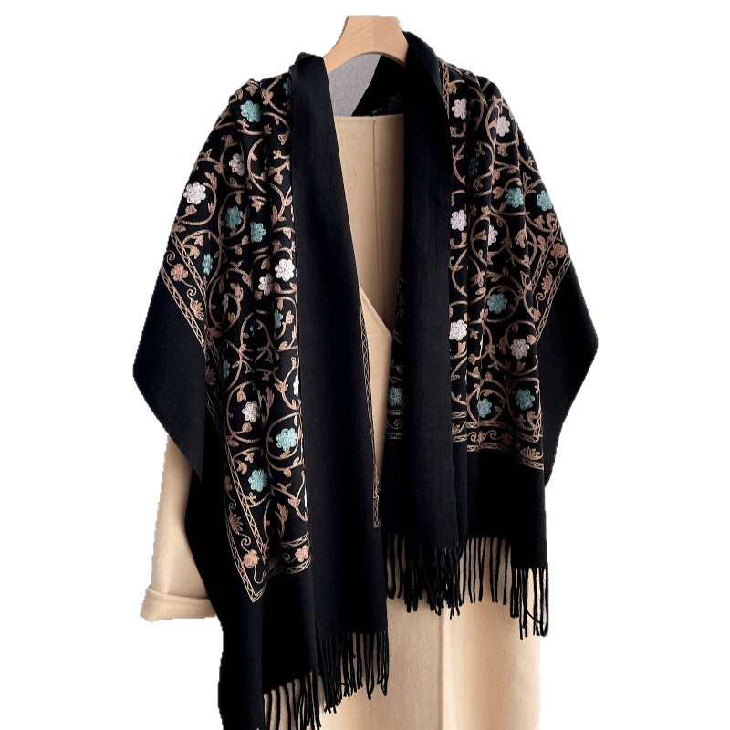 2025 신상 자수 캐시미어 스카프 여성 겨울 숄 랩  - Cashmere Scarf 리뷰 및 가격
