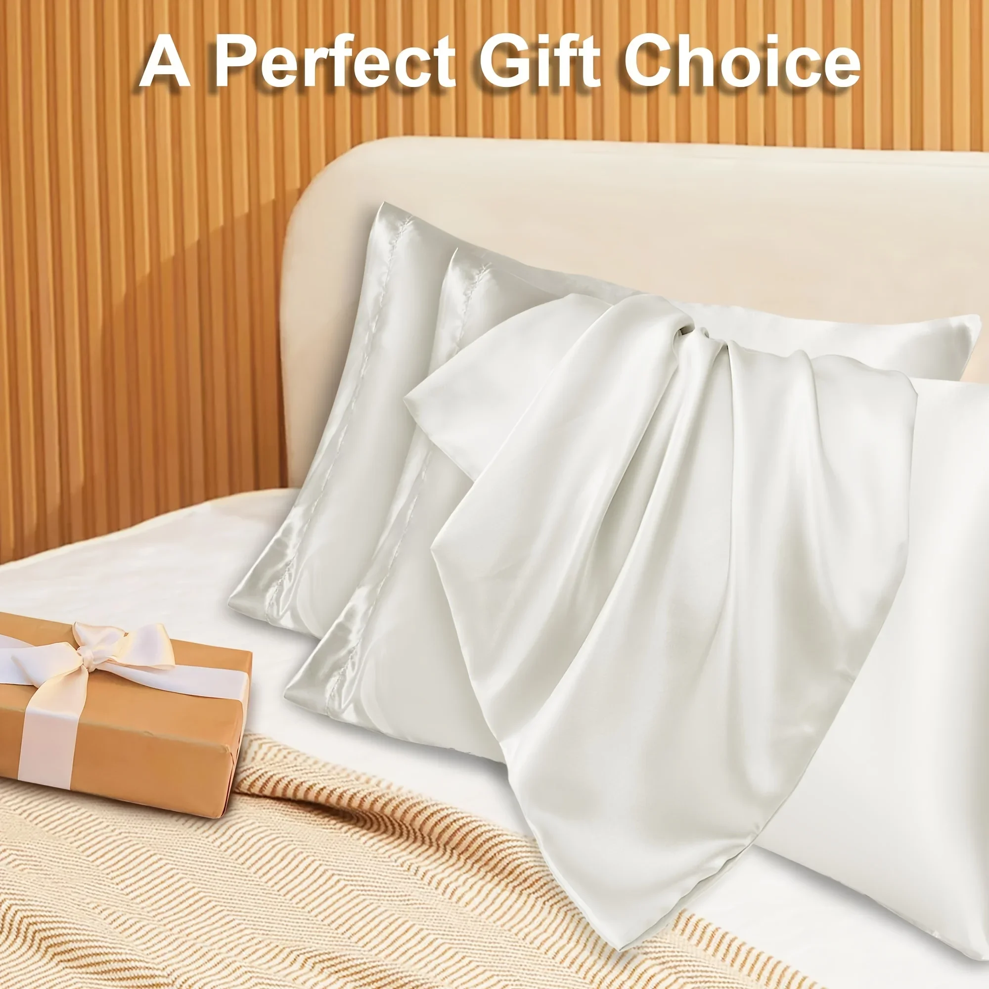 2pcs 럭셔리 새틴 봉투 베개 커버 솔리드 컬러, 하 - Silk Pillowcase 리뷰 및 가격