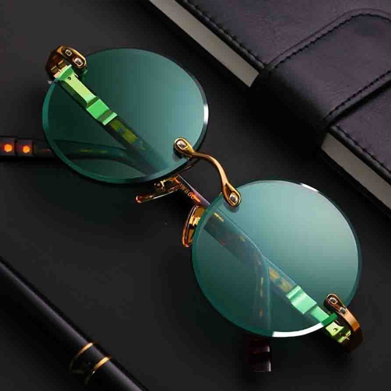 패션 클래식 무테 선글라스 여성 남성용 원형 렌즈 선글 - Designer Sunglasses 리뷰 및 가격