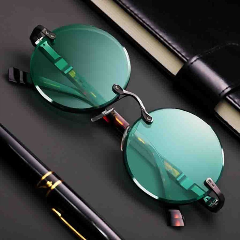 패션 클래식 무테 선글라스 여성 남성용 원형 렌즈 선글 - Designer Sunglasses 리뷰 및 가격