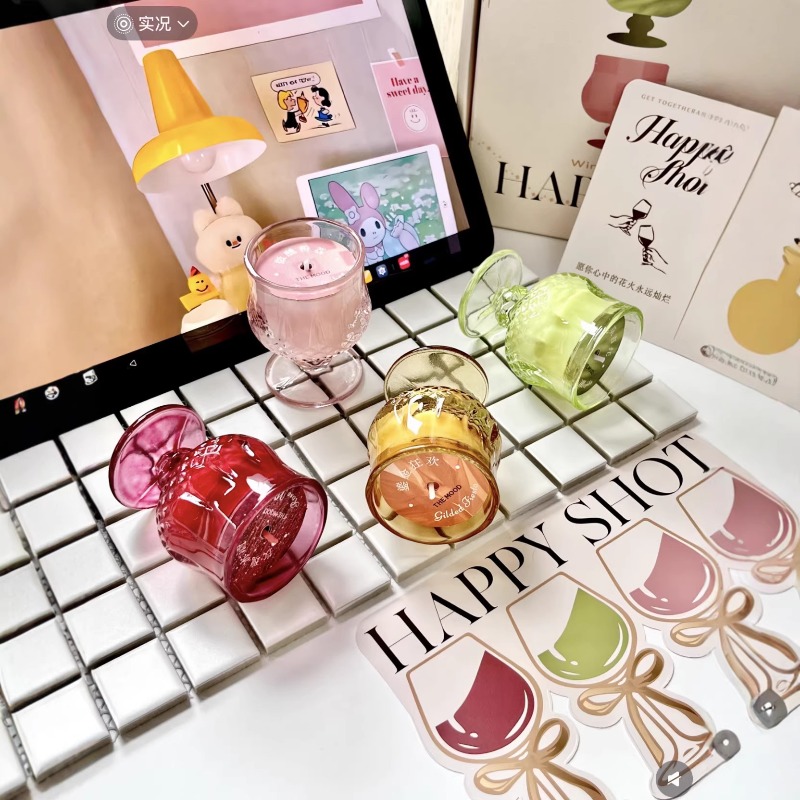 향초 선물 세트 와인잔 모양 4가지 향 오래 지속되는  - Luxury Gift Set 리뷰 및 가격