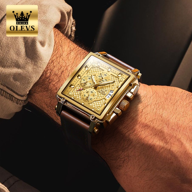 OLEVS 브랜드 남성용 시계 방수 가죽 스트랩 크로노 - Luxury Watch Men 리뷰 및 가격