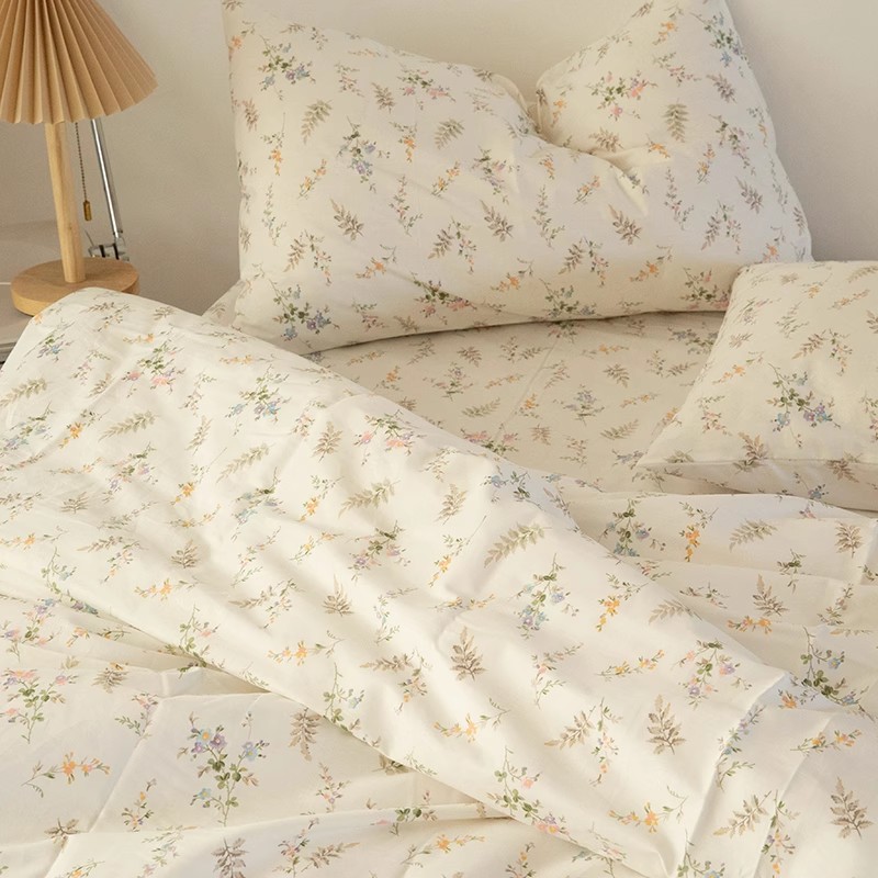 INS 프레시 파스토럴 플로럴 침구 세트 소녀용 면 이 - Silk Pillowcase 리뷰 및 가격