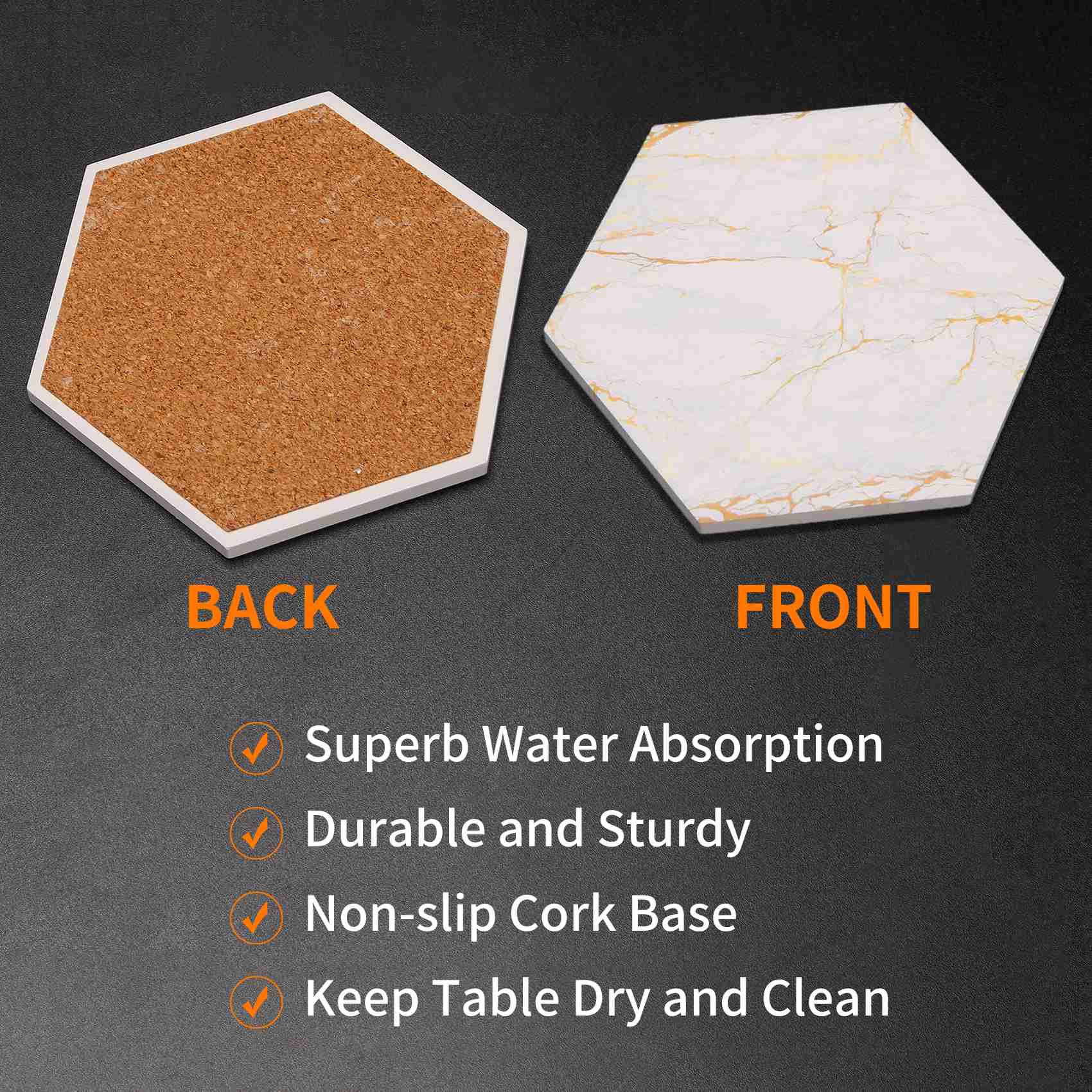 A69E8 PC 음료용 코스터 세트, 흡수성 있는 홀더 - Marble Coaster Set 리뷰 및 가격