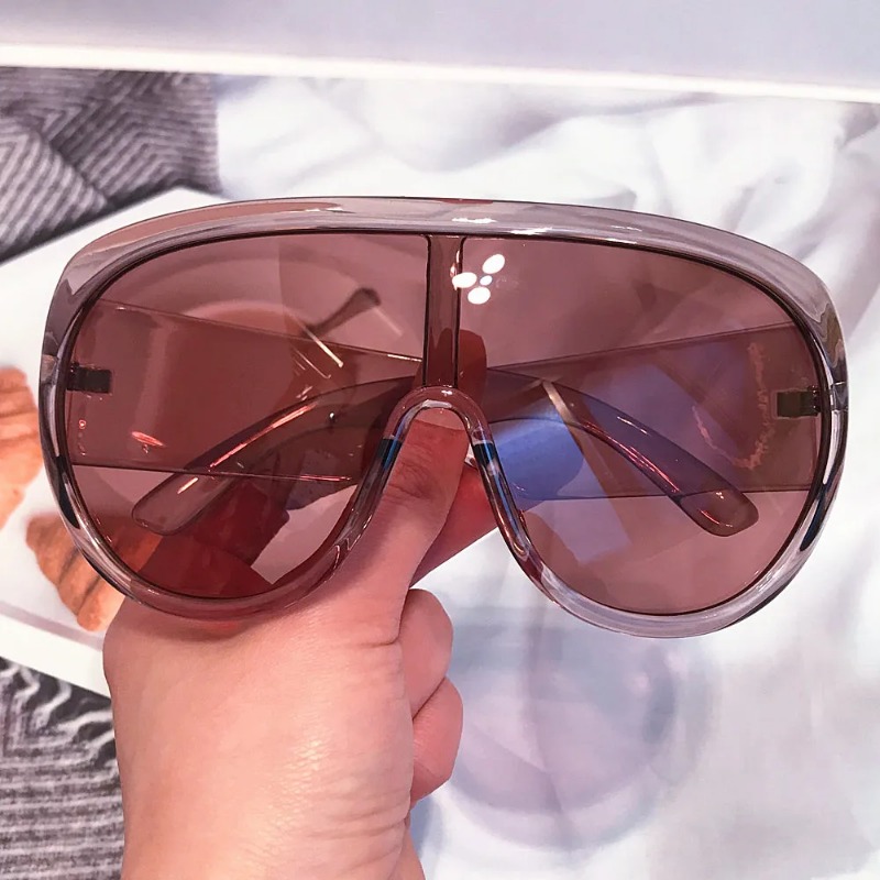 여성용 원피스 오버사이즈 쉴드 선글라스, 새로운 패션  - Sunglasses Uv400 리뷰 및 가격