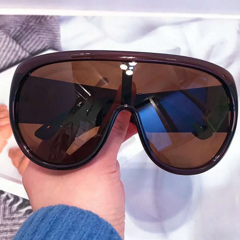 여성용 원피스 오버사이즈 쉴드 선글라스, 새로운 패션  - Sunglasses Uv400 리뷰 및 가격