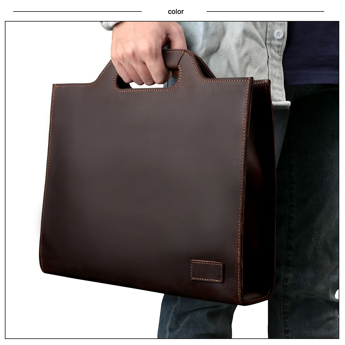 남성용 노트북 가방, 남성용 숄더백, 탑그레인 소가죽  - Leather Briefcase 리뷰 및 가격