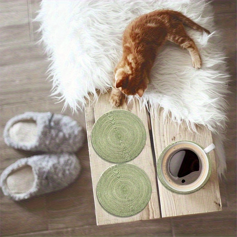6개 4인치 라운드 레트로 그린 성장 반지 모양 상쾌한 - Marble Coaster Set 리뷰 및 가격