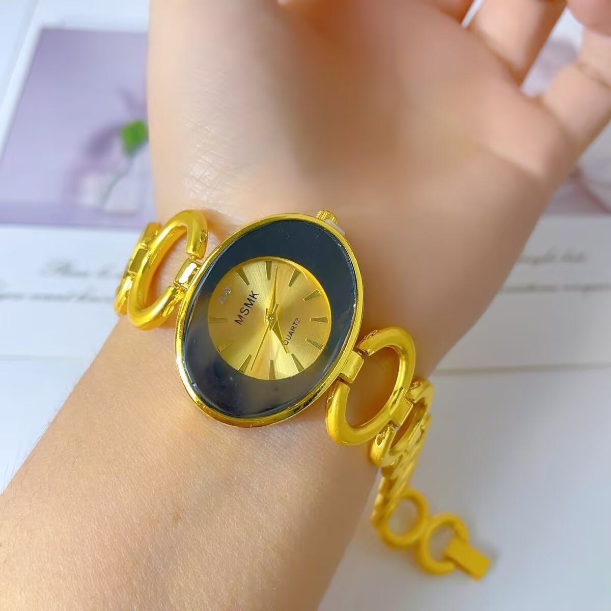 연인을위한 새로운 미국 24K 골드 도금 시계 웨딩 파 - Gold Plated Jewelry 리뷰 및 가격